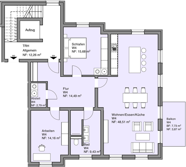 Winningen Eigentumswohnung mit Moselblick | Wohnung 4